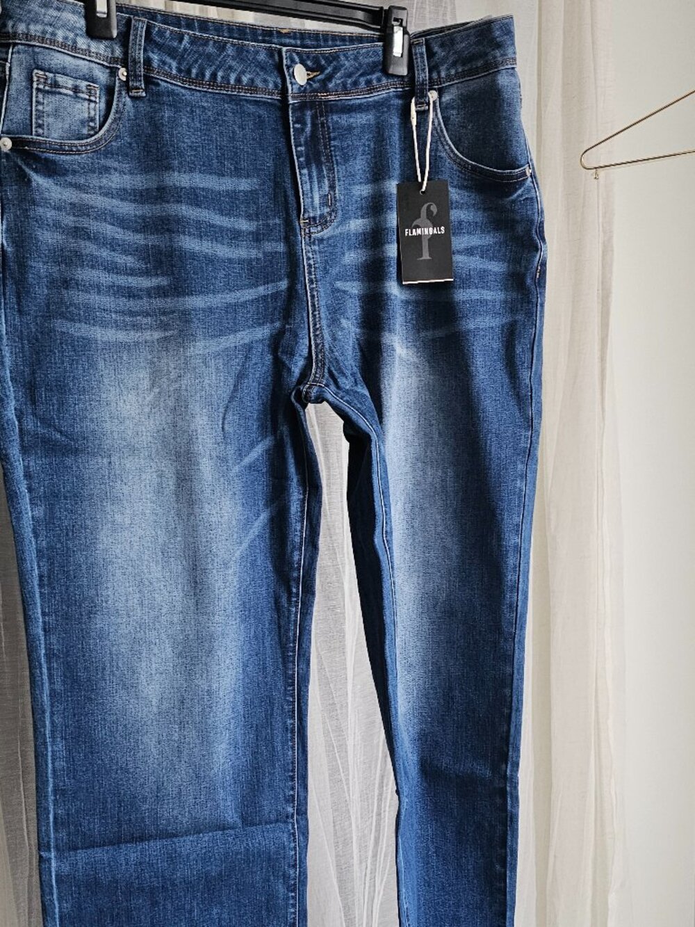 Flamingalls Low Rise Boot Cut Jeans for Women Butt Lifting Western Pants with Po
